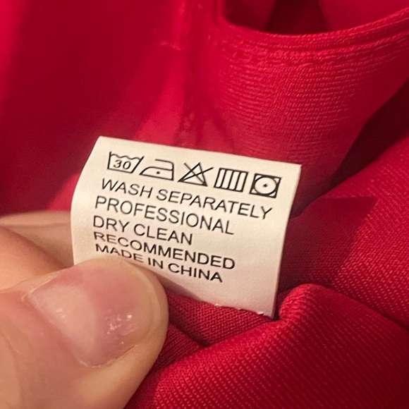 Red Long Sleeve Tailored Custom dress NWOT XS Petite RUNS VERY SMALL - Picture 11 of 15